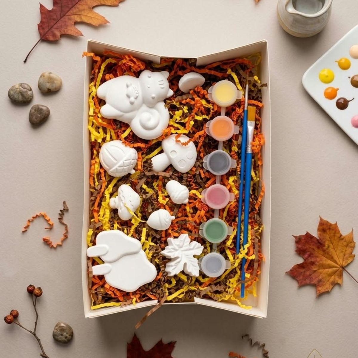Woodland Squirrel & Forest Harvest Large DIY Paint Kit